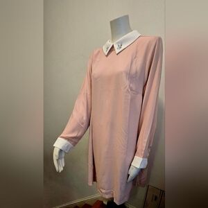 Victoria Beckham 2XL Pink Alice in Wonderland Shift Dress Easter Bunny Rabbit